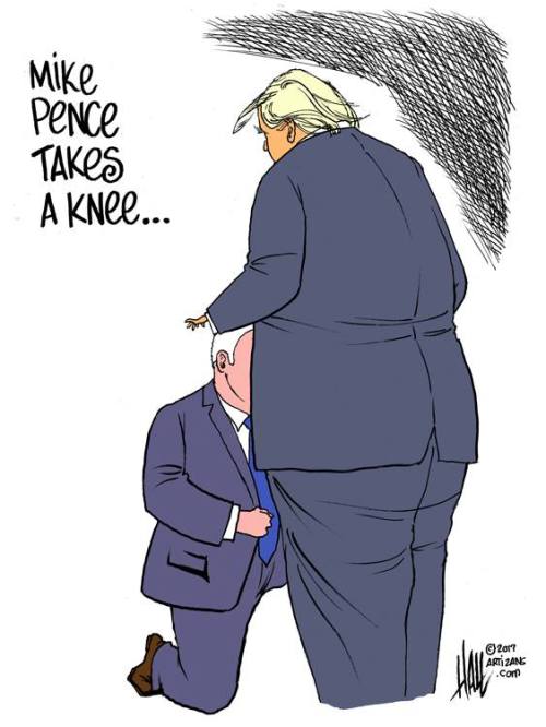 pence takes a knee